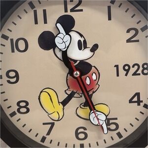 Disney Mickey Mouse Quartz Wall Clock MK3069 1928 Black Vintage Style Home Decor